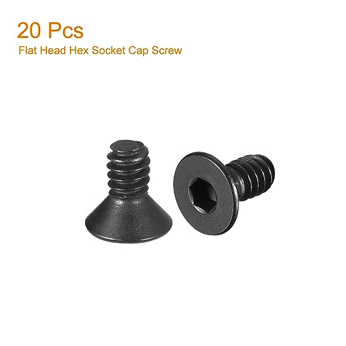 uxcell #5-40x1/4" Flat Head Socket Cap Screws - Image 3
