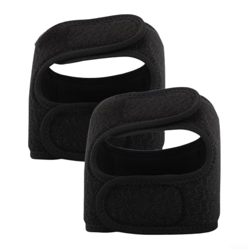 Cómoda correa de soporte de rodilla para mujer, utilizada en correr, fitness, tenis, baloncesto con poliéster transpirable y amortiguación de gel de silicona (negro, 2 piezas)