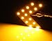 iJDMTOY Pair 14-SMD Arrow Shape LED Circuit Board Panels for Behind The Side Mirror Turn Signal Retrofit, Amber Yellow