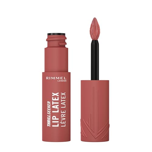 Rimmel London, Thrill Seeker Lip Latex, 150 Magnetic, Rossetto liquido, Lucidalabbra, Colore labbra, Rossetto con acido ialuronico, Morbidezza e lucentezza, Idratazione, Vitamina E, Aloe Vera, 6 ml