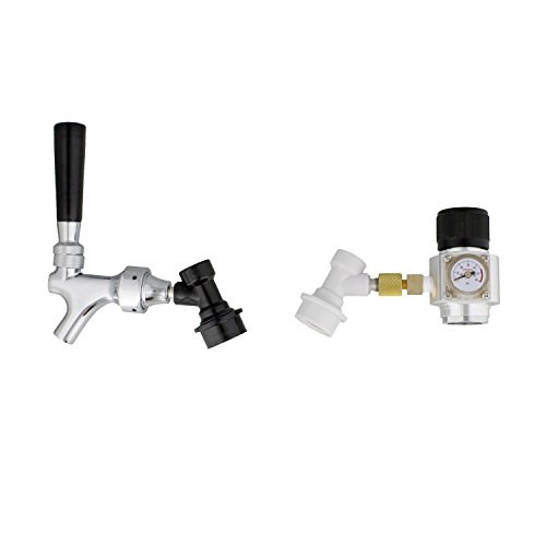 Portable Cornelius Keg Dispense Kit - Mini CO2 Regulator and Draft Beer Dispenser