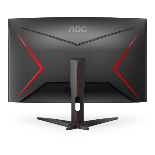 Aoc C32G2Ze 32" Curved Frameless Gaming Monitor, Full Hd 1920X1080, Va, 0.5Ms 240Hz, Amd Freesync Premium, Dp/Hdmi/Vga, Vesa, 3-3-1 Re-Spawn Program, Xbox Ps5 Switch,Black #TOP3
