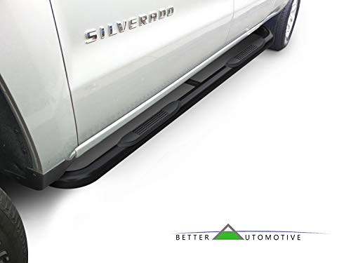 Estribos laterales 3 pulg. negro Chevy Silverado Sierra miniatura 2