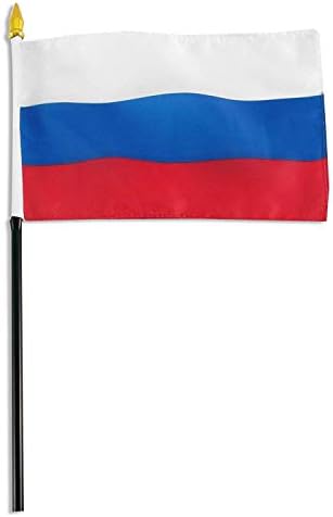 Russia 4 x 6 inch World Stick Flag Made in USA by Annin