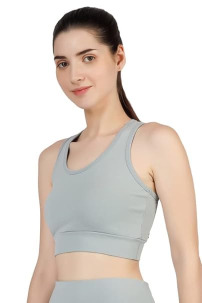 Image of Sports Bra for Women | Non-Padded High Support Gym, Yoga & Running Bra | Seamless Sweat-Wicking Polyester Workout Bra