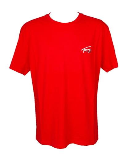 T-shirt Tommy Hilfiger homme col rond en pur coton blanc noir modèle DM0DM17714