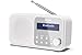 Produktbild SHARP DR-P420(WH) Tokyo Tragbares Digitalradio  Bluetooth 5.0, DAB+/FM, kompakt, USB-/Batteriebetrieben, Dual-Alarm, 40 Senderspeicher, 3,5-mm-Kopfhöreranschluss  Schnee Weiß