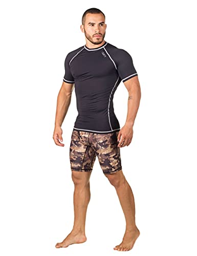 Bermuda Térmica Compressão Masculina Treino Corrida Academia Surty Cross Pro (Marrom, G)
