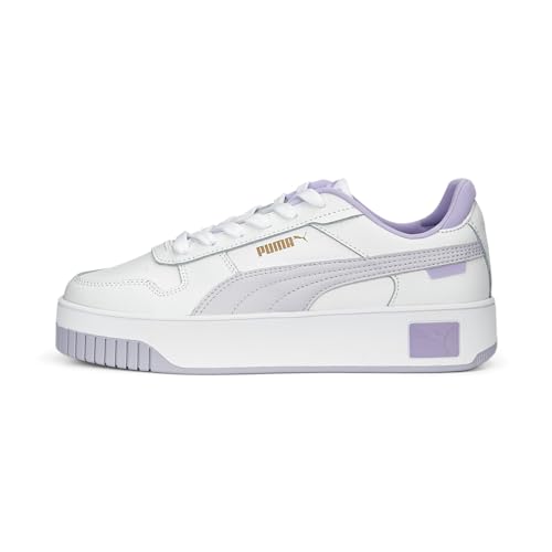 Image of PUMA Women's Cali X Hk WN's Sneaker, 1, Puma White Spring Lavender Puma Gold, 4.5 UK