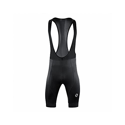 CXWXC Cuissard de cyclisme à bretelles pour homme - Respirant - Séchage rapide - Avec bretelles rembourrées - BIB - Pour homme - Noir - W34 Cover