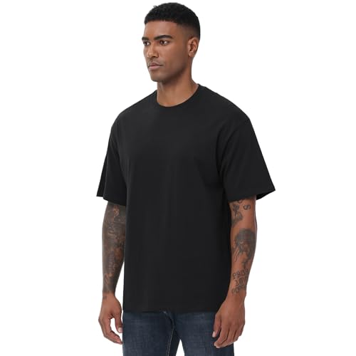 Image of KEEPSHOWING Mens Cotton T Shirts Short Sleeve Crew Neck Basic T-Shirt Essentials Crewneck Cotton T-Shirts Tees for Men