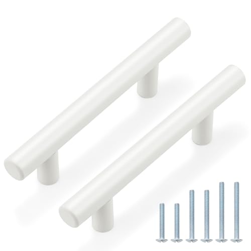 Probrico 10 Pack| White Cabinet Pulls 3 Inch...