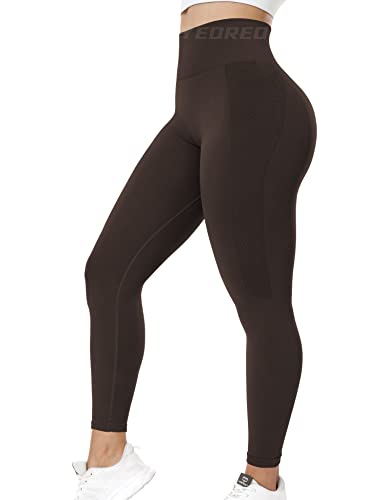 Yeoreo Womens Amplify Leggings High Waisted Seamless Scrunch Legging Active Running Yoga Pant #TOP4