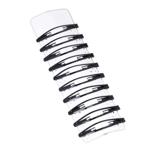 Barrettes à cheveux antidérapantes lot de 10 pinces métalliques noires anti-glisse