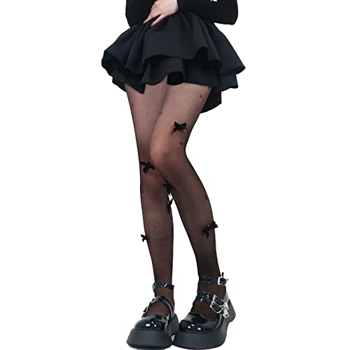 Image of Benefeet Sox Womens Sheer Tights Sexy High Waist Pantyhose Patterned Transparent Nylon Silk Thin Stockings