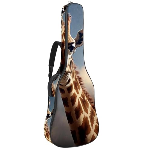 Sac pour guitare imperméable motif girafe pour cours et concerts