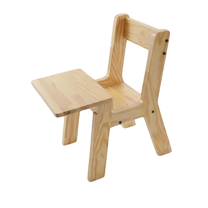 Image of KIDSSTUDIO Wooden Study Chair for Kids | Compact Learning Chair with Smooth Finish and Stable Structure | Lightweight Seating for Study Room and School Use | Wooden Desk for Reading and Writing