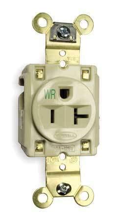 20A Single Receptacle 125VAC 5-20R IV HUBBELL WIRING DEVICE-KELLEMS HBL5361IWR