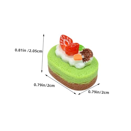healvian 20個 ミニチュア フルーツケーキ 模擬デザート模型 ドールハウス用 装飾用 軽量 持ち運び簡単 インテリアディスプレイ用