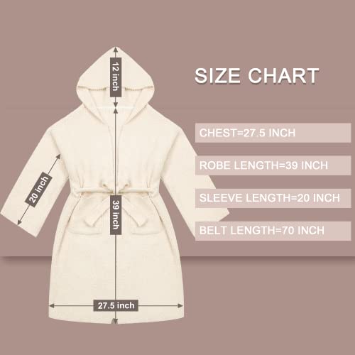 Image of bearberry Plush Hooded Bath Robe Women's Loungewear Sleep Robe Indoor Outfit