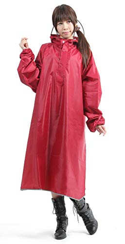 【AMARISE】 レインコート ポンチョ タイプ 袖つき 自転車 レインウェア 男女兼用 フリーサイズ メンズ レディース