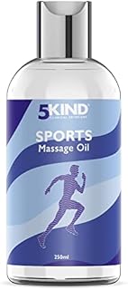 Professional Massage Oil for Muscle Pain - Massage Oils for Massage Therapy by 5kind - Premium Sports Massage Oil for Improved Recovery and Deep Tissue Massage - 250ml