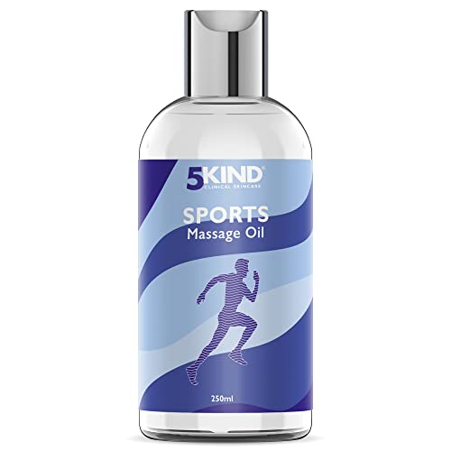 Professional Massage Oil for Muscle Pain 250ml - Massage Oils for Massage Therapy by 5kind - Premium Sports Massage Oil for Improved Recovery and Deep Tissue Massage