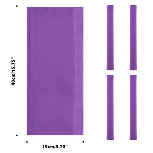 Image of Nuovoware Refrigerator Door Handle Covers Set of 4, Make Kitchen Appliance Fridge Oven Microwave Dishwasher Clean,Protect Antiskid Washable Decor Cloth,Keep Off Smudges Fingerprint Oil Stain, Purple