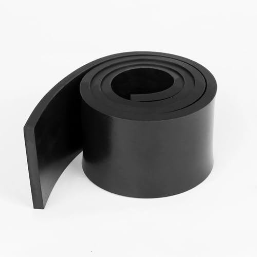 Image of WochiTV Solid Rubber Strips, 1 inch Wide x 1 /4 inch Thick x 120 inch Long Neoprene Rubber Sheets Rolls Perfect for DIY Gasket Material, Sealing, Liner, Shield, Padding, Mat