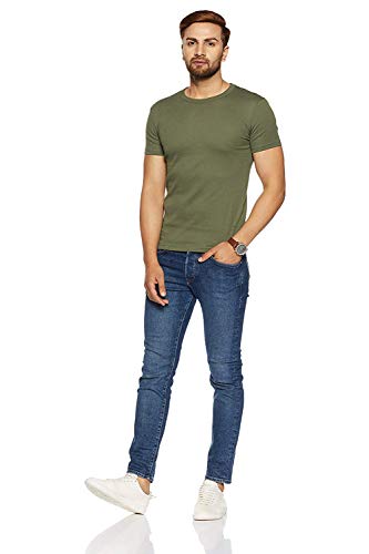 Image of ADRO Men's Cotton Solid Regular Fit T-Shirt