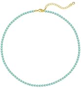 Luxval Tennis Necklace 14K Gold Plated Rhinestone Butterfly Choker Necklaces for women Dainty Zir...