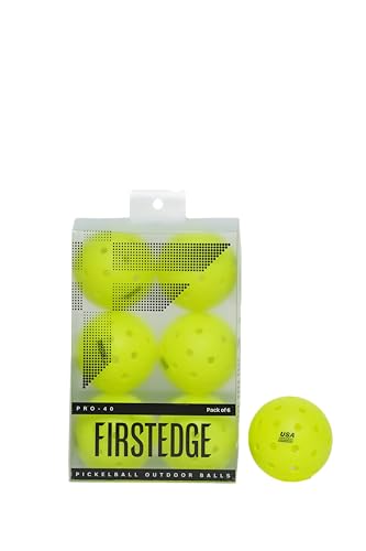 Image of PRO - 40 USAPA Approved Pickleball Ball Outdoor (Set of 6) | Single-Piece Rotational Molded | 40-Hole Design | Durable High-Performance Balls for All-Weather Play