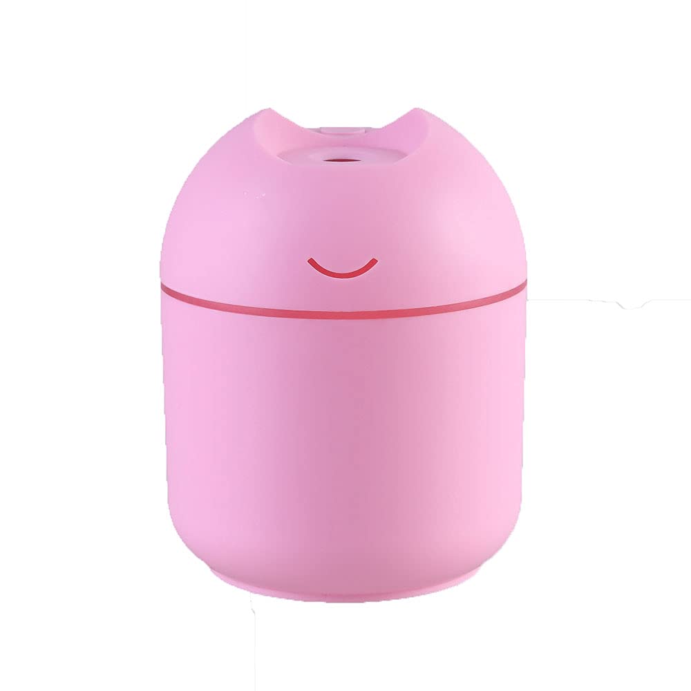 Humidificateur d'air mini USB avec lumière de nuit rose, le cadeau idéal pour le bien-être