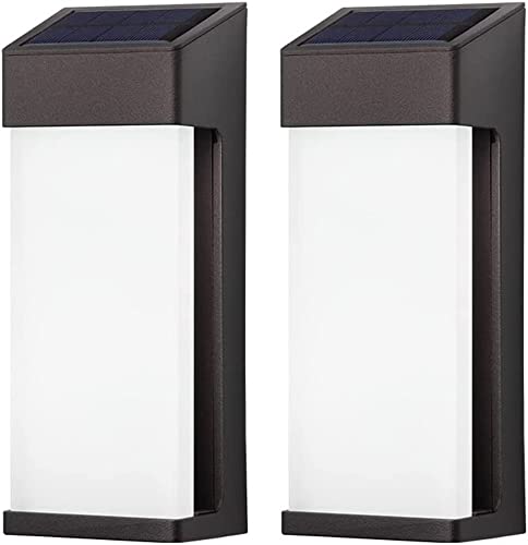 Applique murale solaire étanche lot de 2 avec éclairage LED automatique jardin