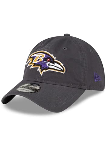 New Era NFL Core Classic 9TWENTY Graphite Adjustable Hat Cap - One Size (US Alpha One Size Baltimore Ravens)