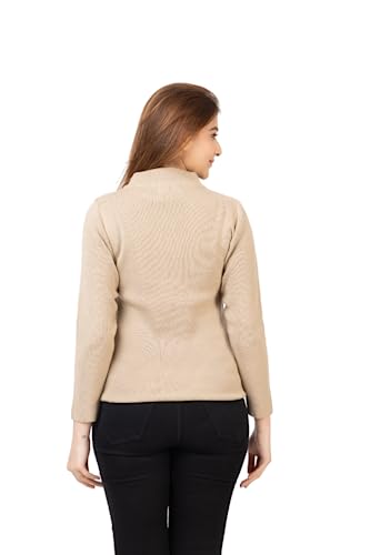 Image of TWENTY ME Winter Wear Casual Solid Acrylic Soft & Warm High Neck Skivvy for Women's
