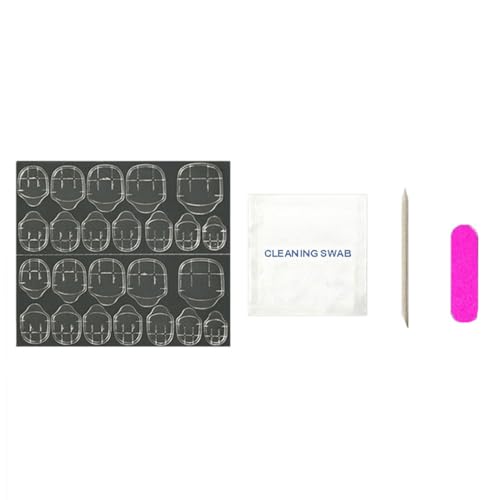 Image of Secret Lives Chrome Finish Almond Shape Press On Fake Artificial Nails Extension 24-Piece Set with kit For Girls Women