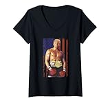 Photo Gallery donna divertente trump rocky boxing meme boxer bandiera degli stati uniti patriot maglietta con collo a v Photo Gallery donna divertente trump rocky boxing meme boxer bandiera degli stati uniti patriot maglietta con collo a v