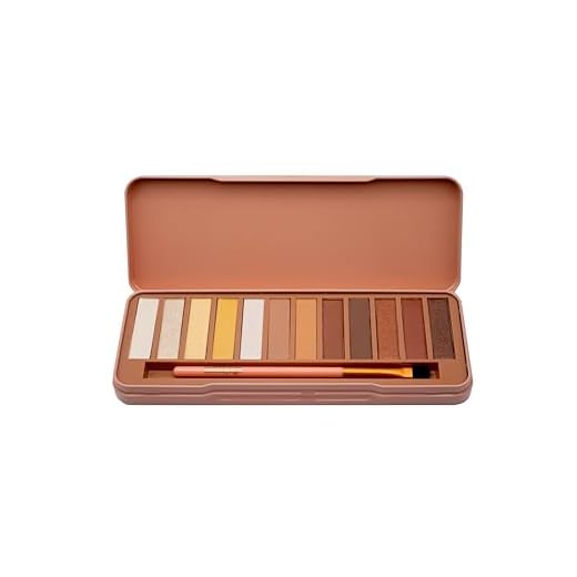 bonvoyage Essentials, Palette Maquillage Yeux avec Pinceau, 12 Tons Nude Mates et Brillants Longue Tenue, Couleurs Inspirées de Californie, Formules Estompables, Sunset in Cali