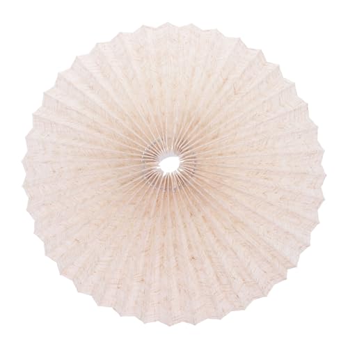 Beaupretty 小型クリップオン百褶傘形ランプシェード リネン素材 台灯用ランプシェード 書斎 リビング対応 簡単交換用ランプカバー