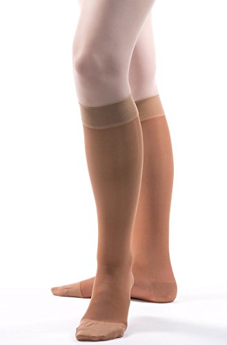 Allegro 20-30 mmHg Essential 18 Sheer Support Closed Toe Compression Sock - Comfortable, Knee High Support Stockings
