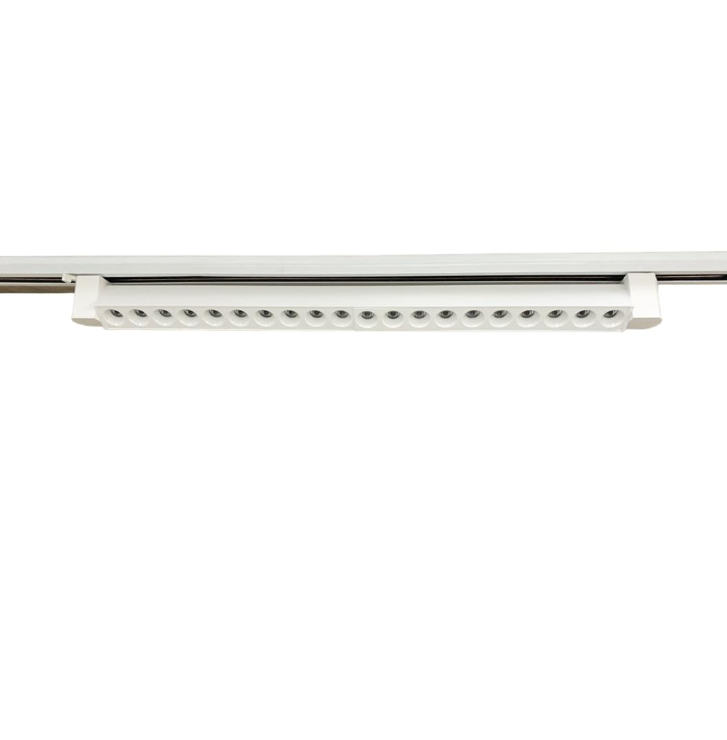 ONSSI® Lampara de Techo 40W 3600lm,(Blanco Neutro,4000k) Foco LED Para Carril Monofásico de 2 Hilos COB Línea Led Rectángular,Focos Led de Techo para Comercial y Hogar (Blanco-60cm)
