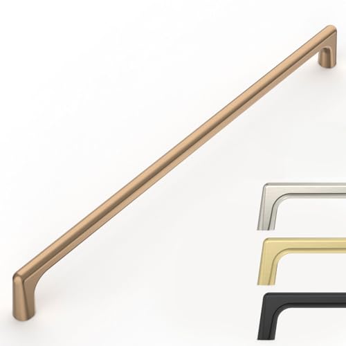 Image of 9BUILD 10 Pack Champagne Bronze Cabinet Pulls 10 Inch Kitchen Cabinet Handles Cabinet Hardware Kitchen Handles for Cabinets Cupboard Handles Dresser Pulls Drawer Handle
