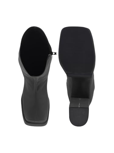 Image of SilverArrow Classy Trendy Comfortable ankel Length Block Heel Zipper Boots for Womens & Girls