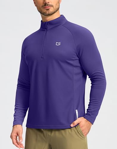 Image of G Gradual Men's Quarter Zip Pullover Running Athletic Shirts Long Sleeve