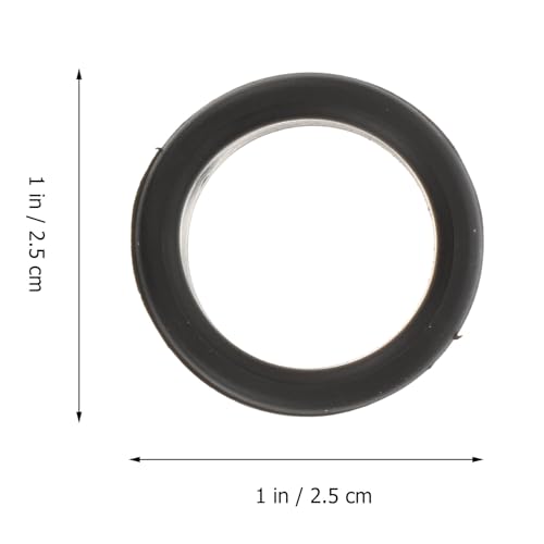 FRCOLOR 6Pcs Black Silicone Finger Rings for Scissors Non-Slip Grip Accessories - Image 4