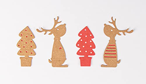 Rayher Set of 4 Metal Cutting Dies with Reindeer and Fir Tree Design - Image 3