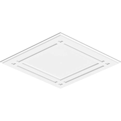 Image of Ekena Millwork CMP34X22DD Diamond Architectural Grade PVC Contemporary Urethane Ceiling Medallions 34 inchW x 22 5 /8 inchH x 12 inchC x 1 inchP