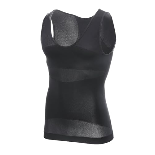 MEETYOO Herren Kompression Tank Top/Langarm Shirt Shapewear Unterhemd Männer Sport Shirt Muskelshirts Fitness Workout Schnelltrocknend Atmungsaktiv
