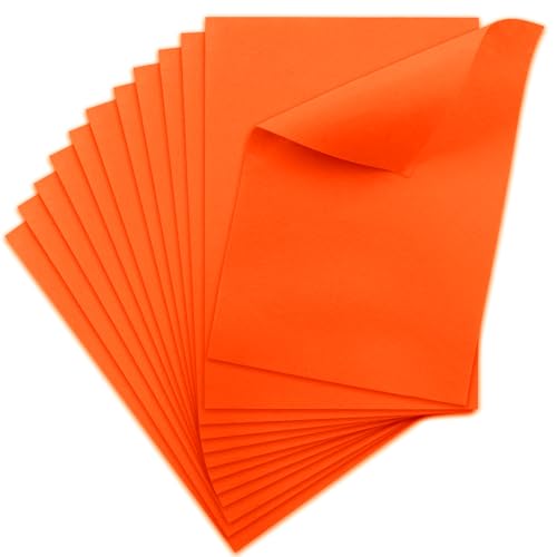HARSKIYER Orange Felt Fabric Sheets 12 Pcs 7 x 11 Inch Stiff Felt Squares for Sewing Crafts DIY Projects Patchwork Embroidery (1mm Thick)
